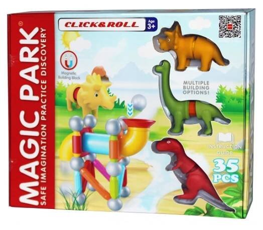 Magnetická stavebnice - Magic park Dino 30                    