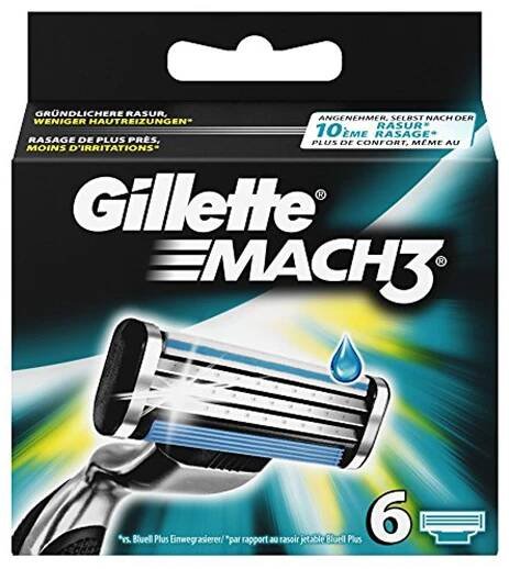 Žiletky Gillette Mach3 pro muže, balení po 1 (1 x 6)