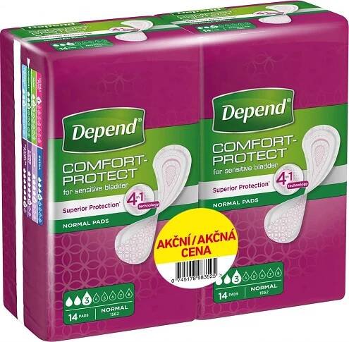 Depend Normal inkontinenční vložky ženy Duopack 2x14ks