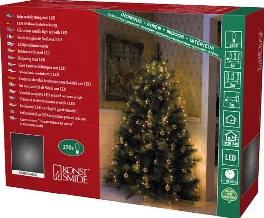 Konstsmide Světelný řetěz "plášť" na vánoční stromek 250 LED v barvě jantaru nakoupit u OBI