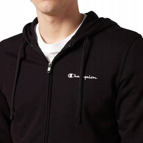 Pánská mikina Champion Full Zip Hoodie Sweatshirt černá VEL. 2XL Druh rozepínací s kapuci
