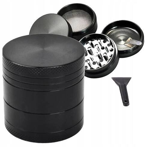 Sušící mlýnek 4-dílný kovový mlýnek na bylinky Crusher 40 mm Silný