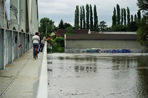 Povodeň 2002 v Neratovicích. Foto: Jiří Pecháček, Město Neratovice