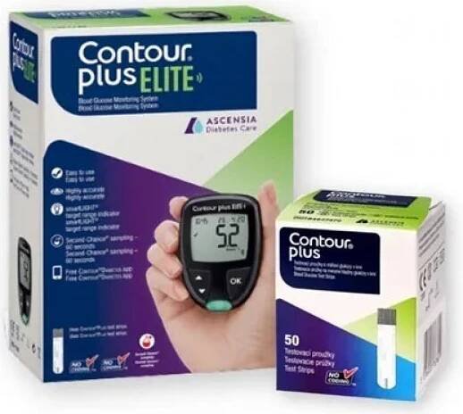 Contour Plus Elite + testovací proužky 55 ks