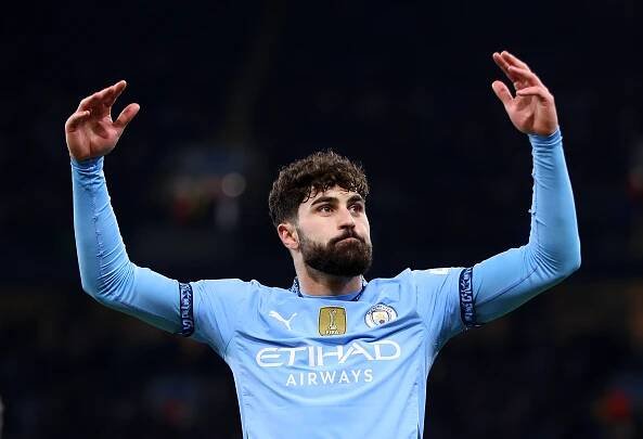 Josko Gvardiol of Manchester City celebrating.
