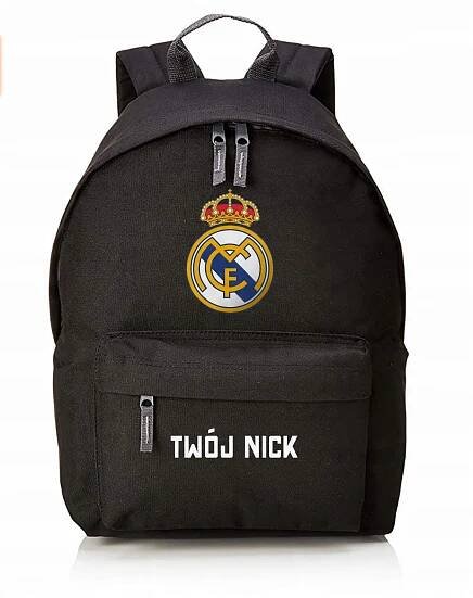 Školní batoh Real Madrid, černý, kvalita!, tvůj nick / přezdívka / jméno