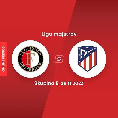 Liga majstrov: Atletico zvíťazilo na pôde Feyenoordu a zabezpečilo si postup