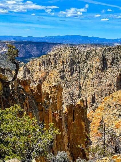 view from Hell's Backbone bridge, Utah