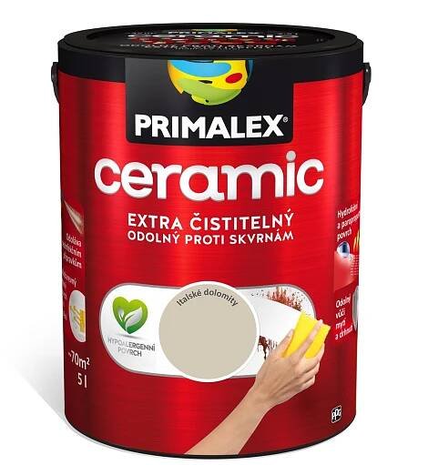 PRIMALEX ceramic omyvatelná interiérová barva na zeď rodinné stříbro 5 l