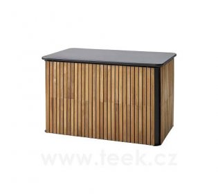 TEEK | Venkovní truhla Combine, Cane-line, obdélníková 116x63 cm, hliník, teakové dřevo - Terasa, místo pro život 