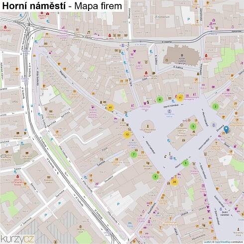 Horní náměstí - mapy | Kurzy.cz