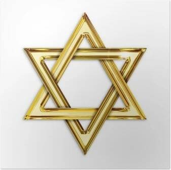 Plakát Zlatý hexagram