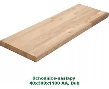 Nášlap na schod Schodnice/nášlapy 40x300x1100-AA, dub