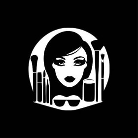 Makeup - Black and White Isolated Icon - Vector illustration 24164920 ...