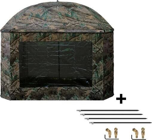 Suretti Deštník s bočnicí Full Cover 2man Camo 3,2m