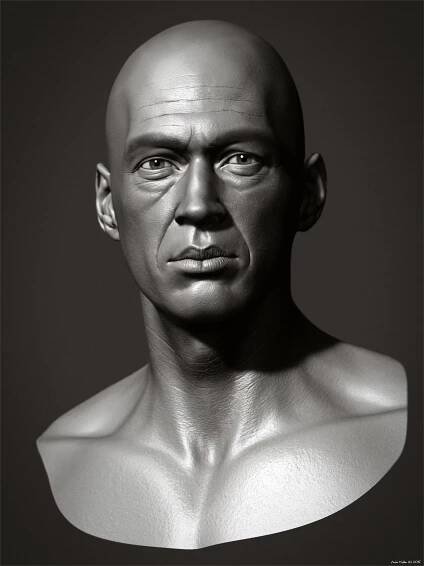 Andor Kollar 3d David Carradine ZBrush render