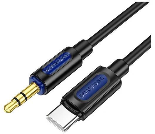 Kabel Borofone BL20 - jack 3,5 mm na typ C - 1m černý