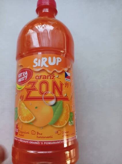 Podrobné informace o potravině Sirup Oranž