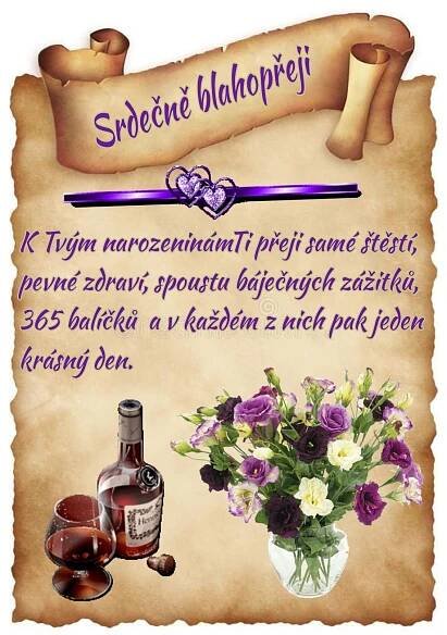 Pin by Zdeňka on Přání k narozenin a svátku  ... Má tvorba 😉 | Happy birthday quotes, Birthday wishes, 45th birthday