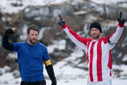 Watch Chris Hemsworth and his famous brothers brave an Arctic swim in Limitless sneak-peek clip