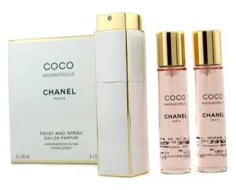 Parfém Chanel Chanel Coco Mademoiselle, Parfémovaná voda 3x20ml - twist and spray Pre ženy Parfémovaná voda 3x20ml + Vzorek vůně zadarmo pri veľkej objednávke