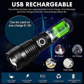 BrytLyt Rechargeable Torch Light with 30X Light Magnification, 3000-Lumen Capacity, 5 Adjustable Light Modes, and Battery