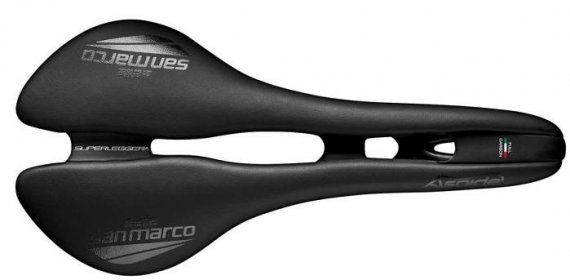 Unisex cyklo sedlo Selle San Marco Aspide Open-Fit Superleggera Narrow (black/black)