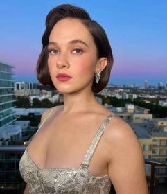 Cailee Spaeny with a short haircut