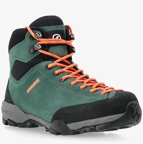 Turistické boty Scarpa Mojito Hike GTX - botanic green/orange pop/pop
