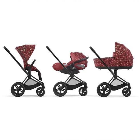 CYBEX Rám Priam 4.0, Seat Pack, Lux Carry Cot + Cloud Z2 i-Size ROCKSTAR 2025 Dark Red : Bibik.cz