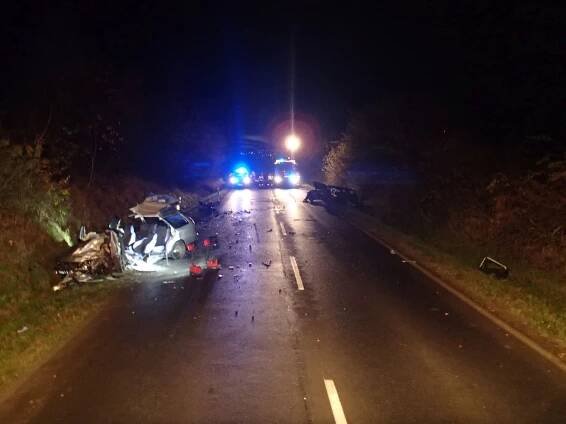 Havárie u Tušimic: Auto vjelo do protisměru a střetlo se s dalším vozem
