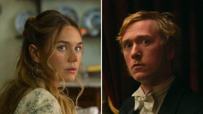 Imogen Waterhouse and Barney Fishwick in 'The Buccaneers' Season 2