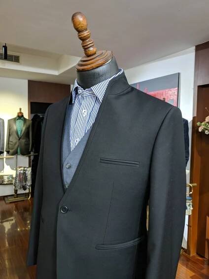 Men's tailored black wool blazer - Tailor | Custom Fashion | Men and Women | Hire a Tailor