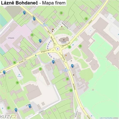 Lázně Bohdaneč - mapy | Kurzy.cz