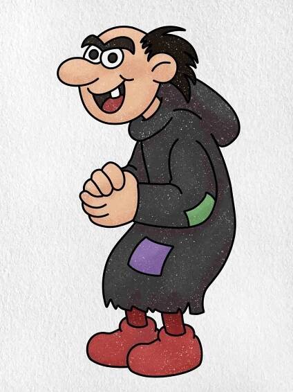 Gargamel Drawing: Step 9