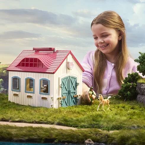 Schleich Horse Club 42703 Otevřená přenosná stáj