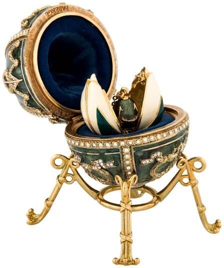 Fabergé Rosebud Egg Trinket Box & Pendant