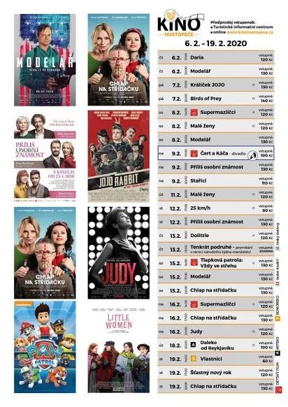 Program kina Hustopeče - 6.2. - 19.2.2020
