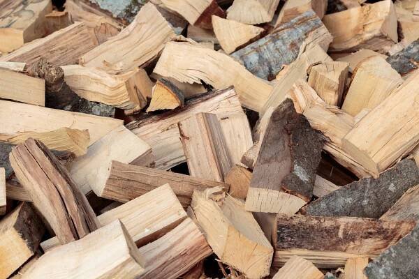A pile of firewood.