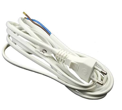 Napájecí kabel k ventilátorům 2x0,75 mm, délka 3 m, bílý