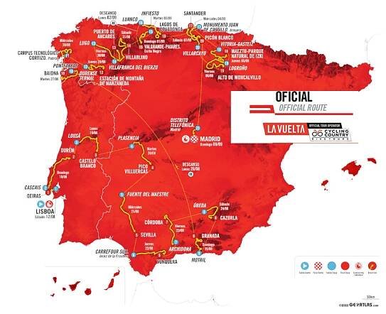 La Vuelta 2024 Route Map Bike Tour