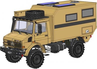 Mercedes Unimog camper van ATLAS 4x4 functional model Fully assembled functional model with drive technology and electronics