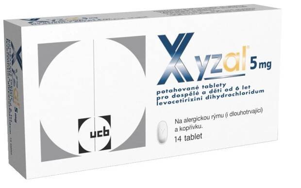 Xyzal 5 mg 14 tablet