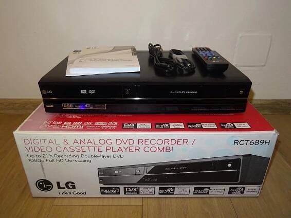 NOVÝ - DVD a VHS rekordér  LG RCT 689H - Kopíruje VHS na DVD - COMBO  - TV, audio, video