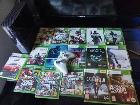 Xbox 360 + 15 her + Tv