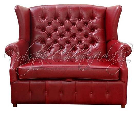Sofa Chesterfield Uszak Old w skórze