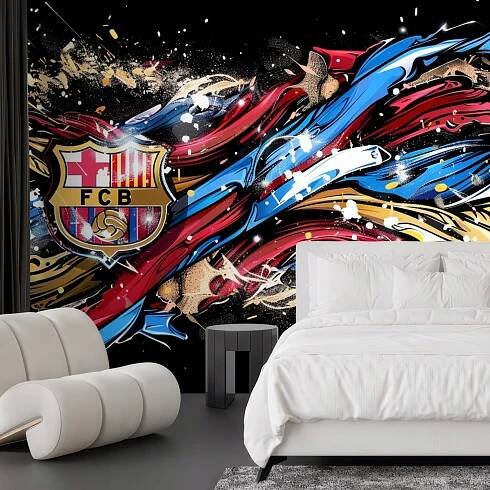 FOTOTAPETA PRO FOTBALISTU FC BARCELONA 368x254 DO OBÝVACÍHO POKOJE, LOŽNICE Druh vliesové