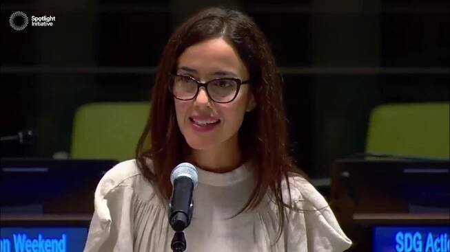 Cecilia Suárez speaks at Spotlight Initiative High-Impact Event at the United Nations