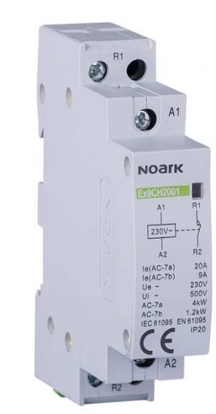 Instalační stykač 25A Ex9CH25 02 2NC 24V AC Noark 107016