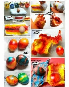 how to paint marbles with acrylic colors and then dye them red, yellow or blue